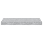 Scaffali a Parete 2 pz Grigio Cemento 60x23,5x3,8 cm in MDF