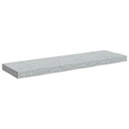 Scaffali a Parete 2 pz Grigio Cemento 80x23,5x3,8 cm in MDF