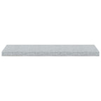 Scaffali a Parete 2 pz Grigio Cemento 80x23,5x3,8 cm in MDF