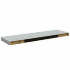 Scaffali a Parete 2 pz Grigio Cemento 80x23,5x3,8 cm in MDF