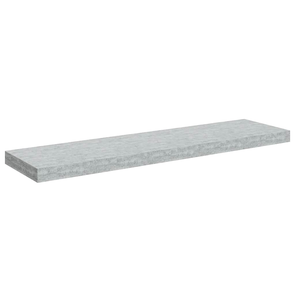 Scaffali a Parete 2 pz Grigio Cemento 90x23,5x3,8 cm in MDF