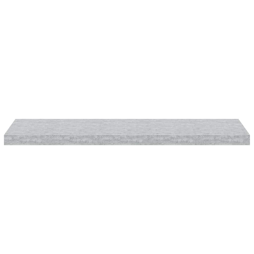 Scaffali a Parete 2 pz Grigio Cemento 90x23,5x3,8 cm in MDF