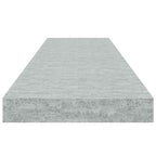 Scaffali a Parete 2 pz Grigio Cemento 90x23,5x3,8 cm in MDF