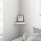 Mensola Angolare Rovere e Bianco 25x25x3,8 cm in MDF