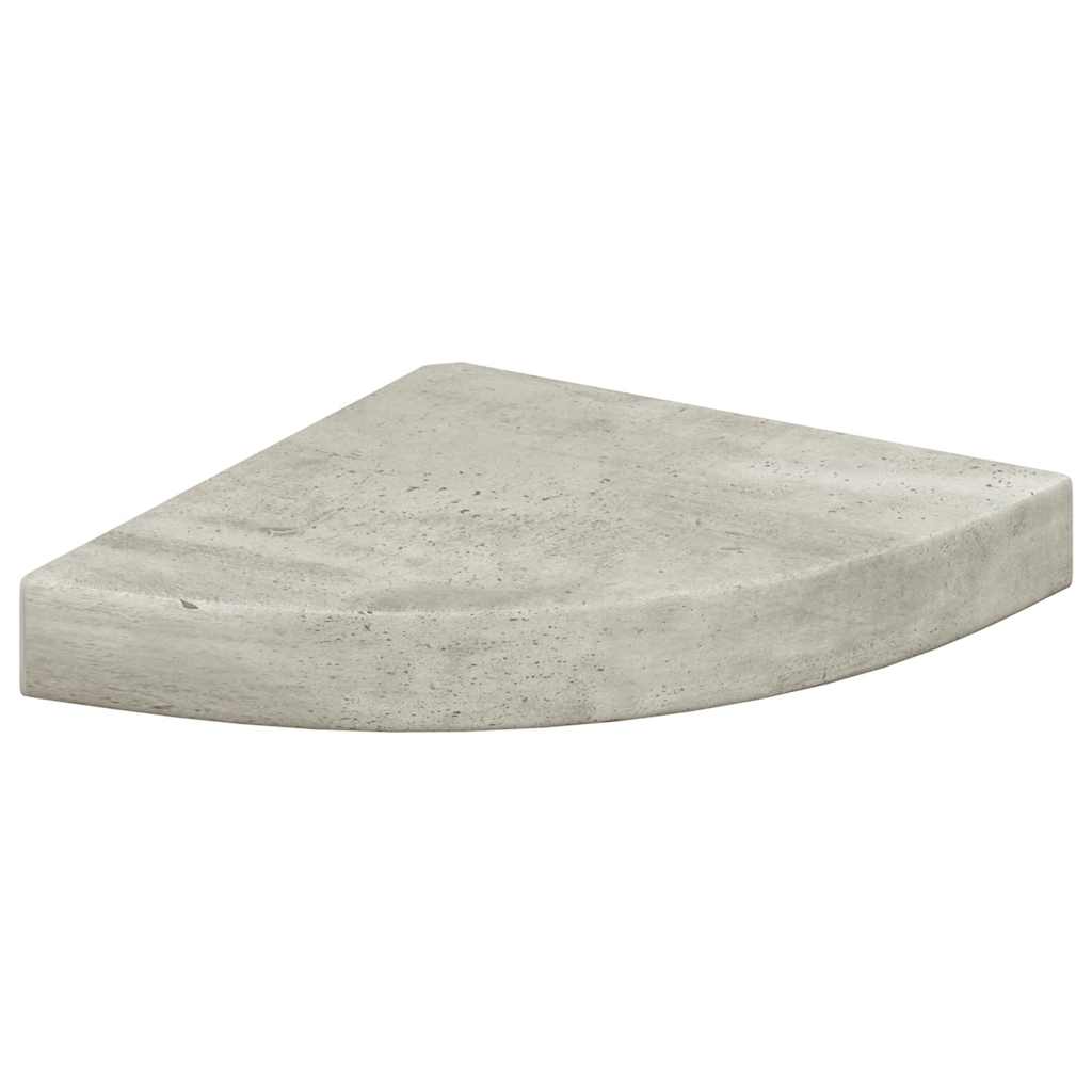 Mensola Angolare Grigio Cemento 25x25x3,8 cm in MDF