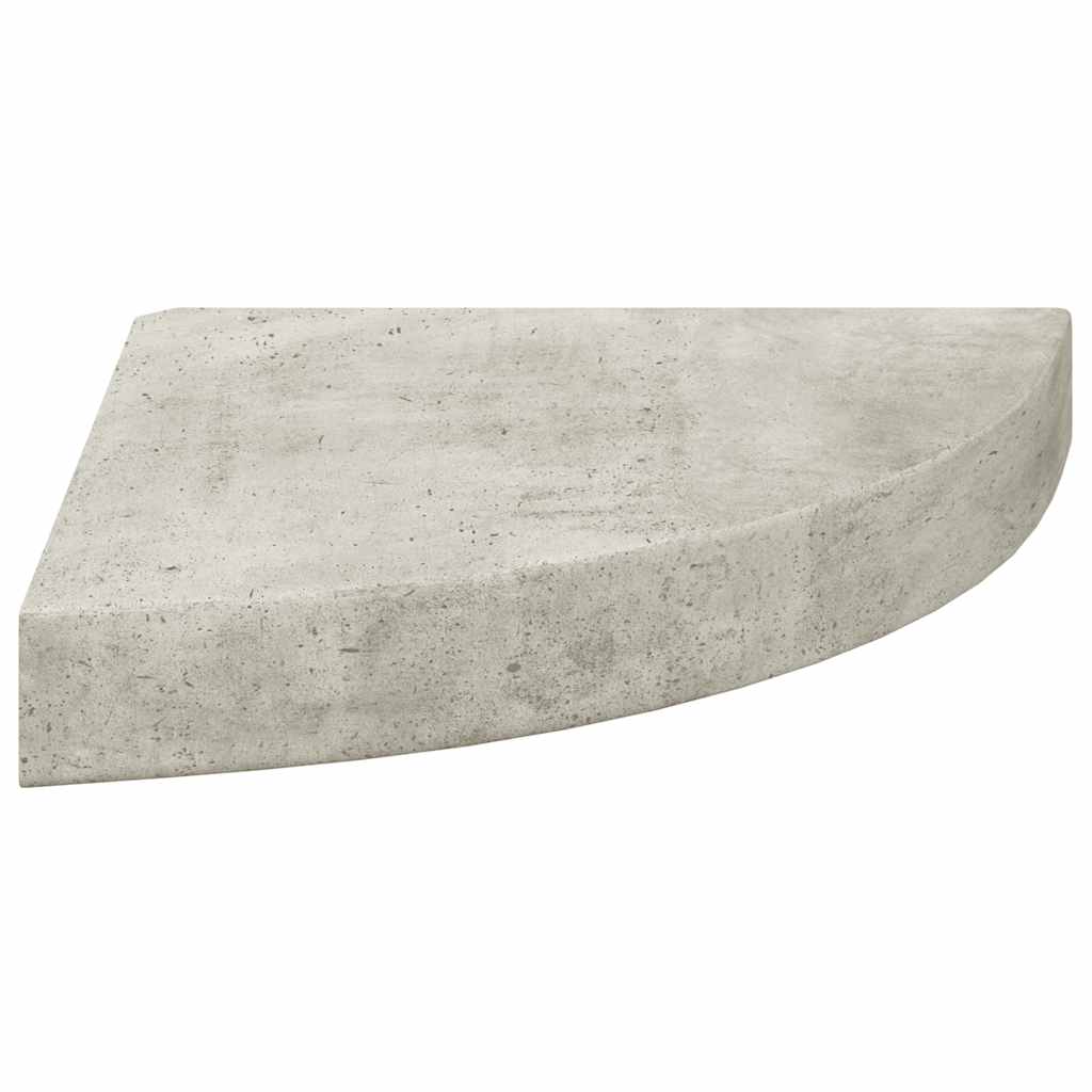 Mensola Angolare Grigio Cemento 25x25x3,8 cm in MDF