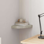 Mensola Angolare Grigio Cemento 25x25x3,8 cm in MDF