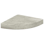 Mensole Angolari 4 pz Grigio Cemento 25x25x3,8 cm in MDF