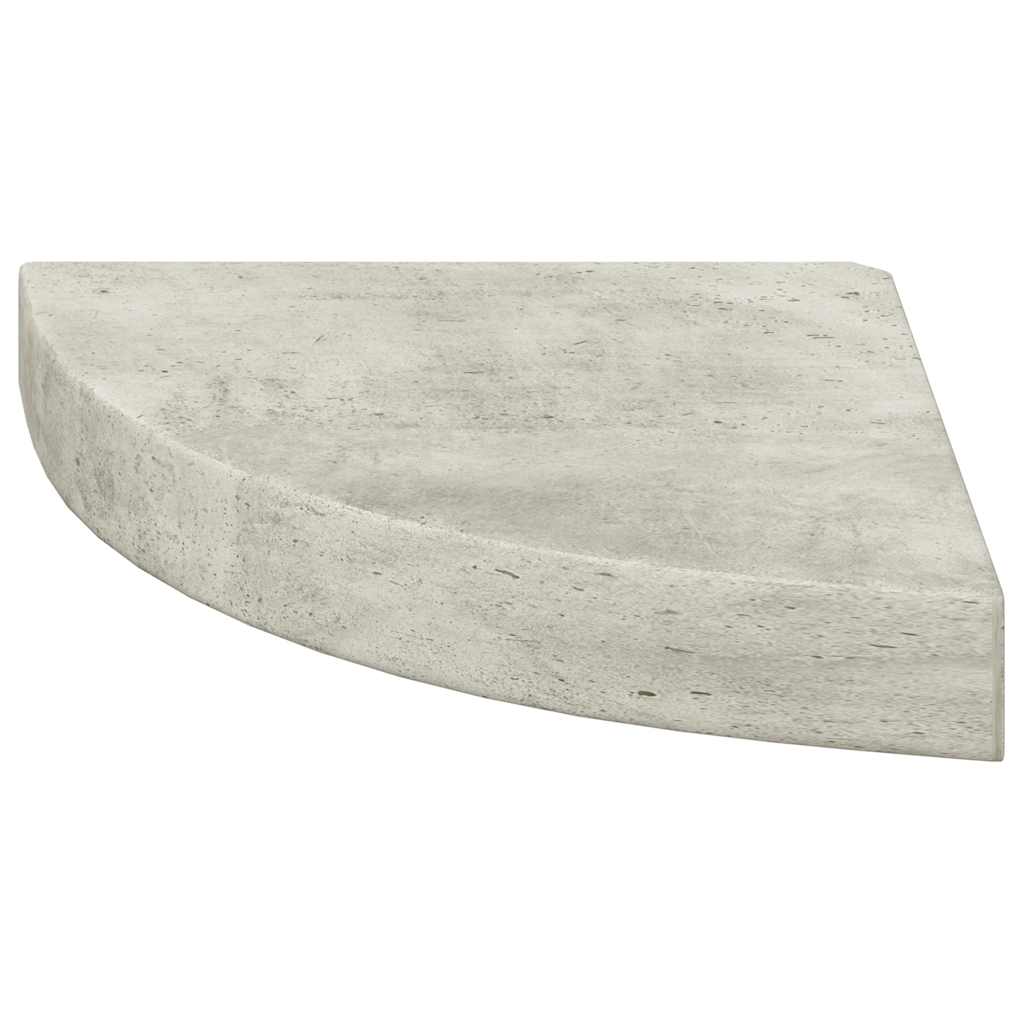 Mensole Angolari 4 pz Grigio Cemento 25x25x3,8 cm in MDF