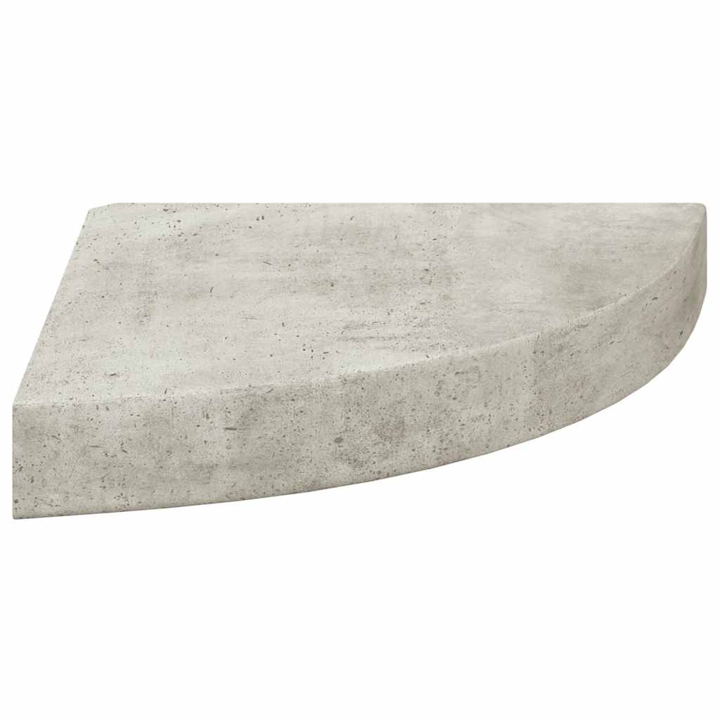 Mensole Angolari 4 pz Grigio Cemento 25x25x3,8 cm in MDF