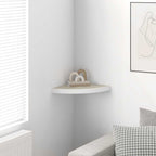 Mensola Angolare Rovere e Bianco 35x35x3,8 cm in MDF