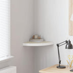Mensola Angolare Rovere e Bianco 35x35x3,8 cm in MDF