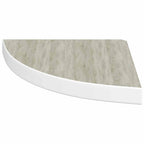 Mensole Angolari 2pz Rovere e Bianco 35x35x3,8 cm in MDF