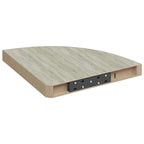 Mensole Angolari 2pz Rovere e Bianco 35x35x3,8 cm in MDF