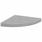 Mensole Angolari 4 pz Grigio Cemento 35x35x3,8 cm in MDF
