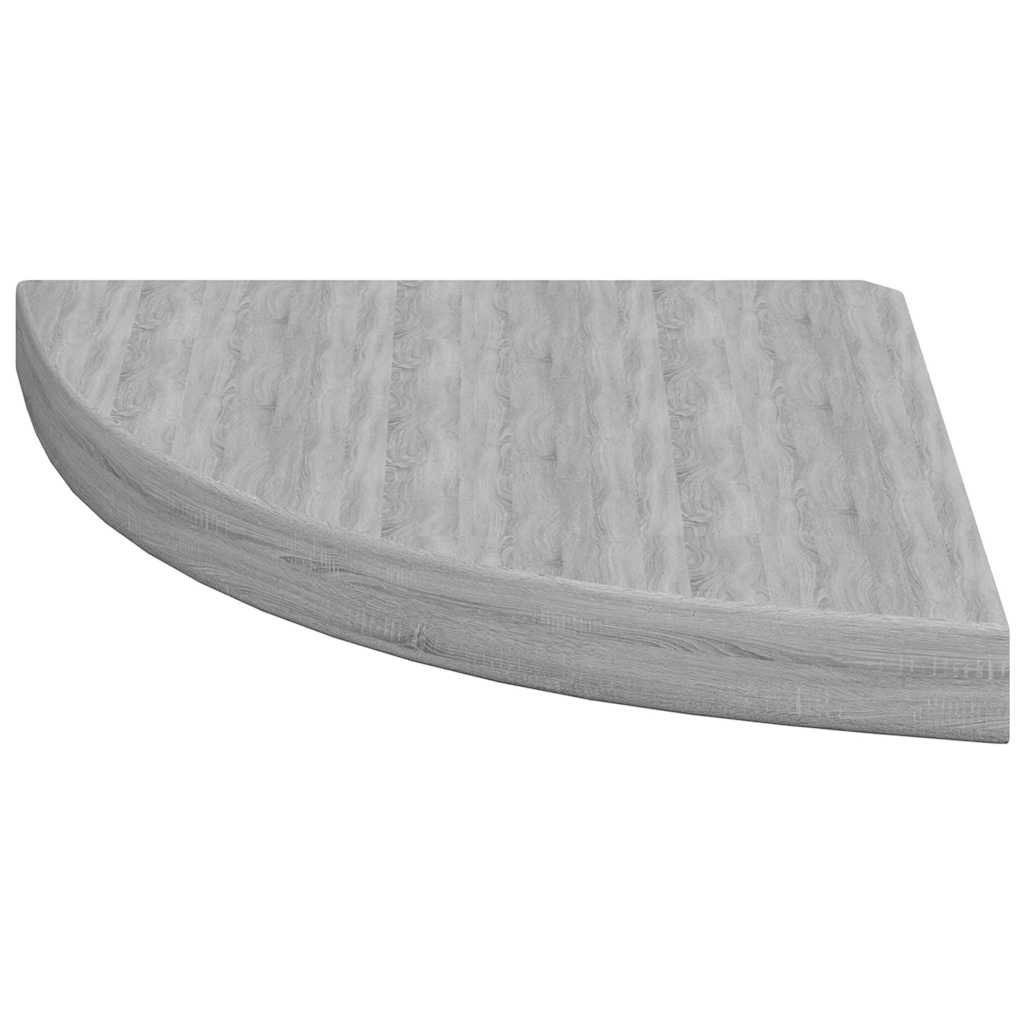 Mensole Angolari 4 pz Grigio Cemento 35x35x3,8 cm in MDF