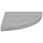 Mensole Angolari 4 pz Grigio Cemento 35x35x3,8 cm in MDF