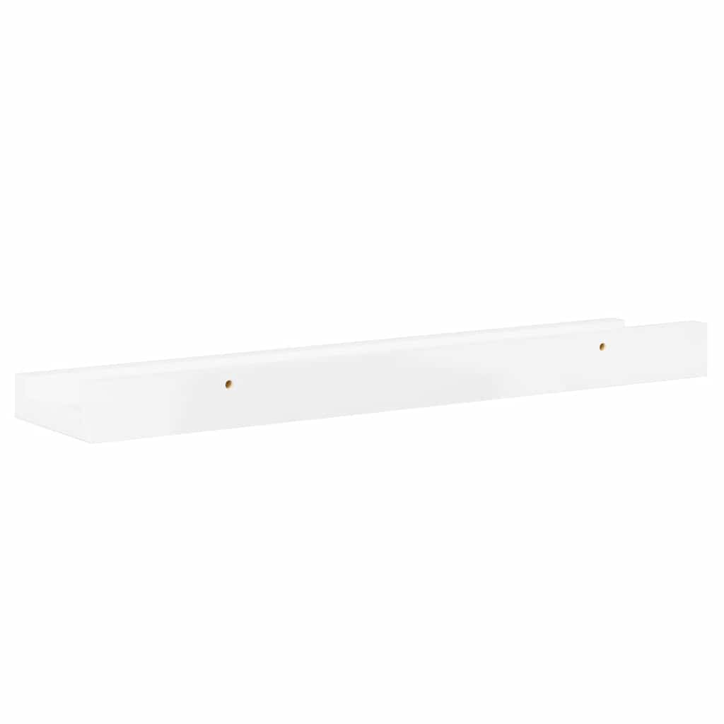 Mensole da Parete 2 pz Bianco Lucido 40x9x3 cm
