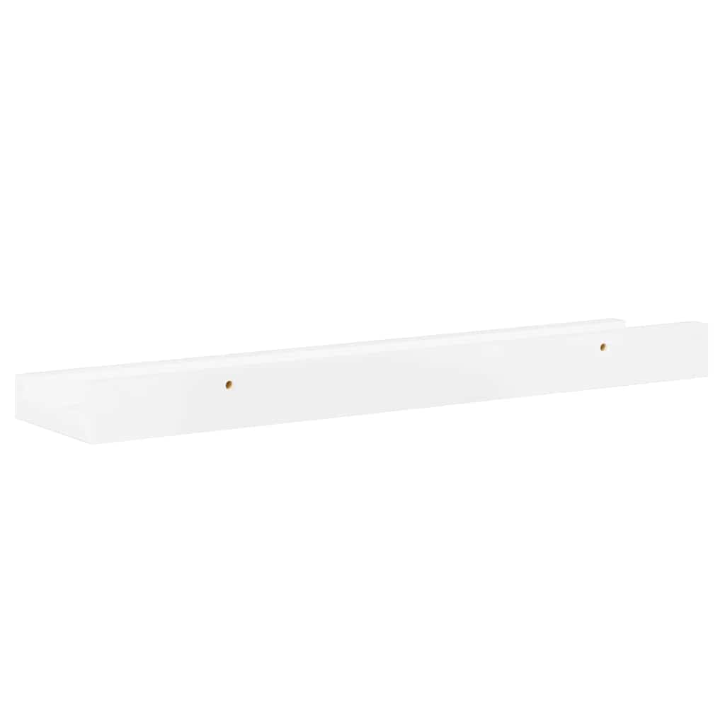 Mensole da Parete 2 pz Bianco Lucido 40x9x3 cm