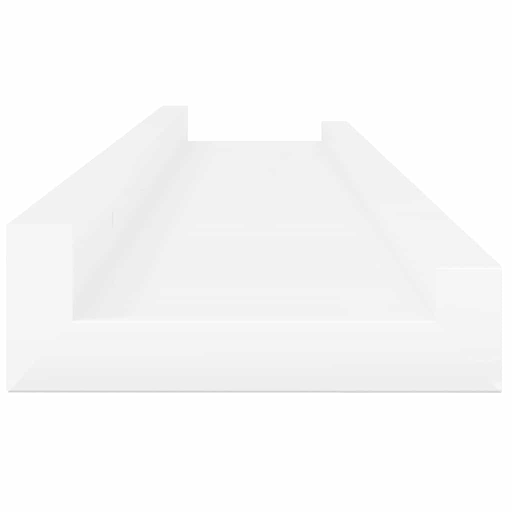 Mensole da Parete 2 pz Bianco Lucido 60x9x3 cm