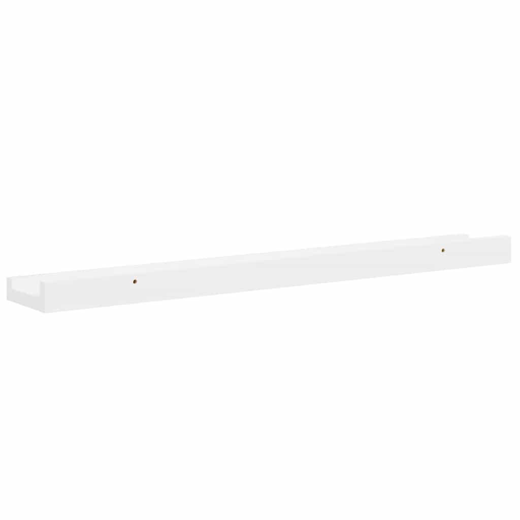 Mensole da Parete 2 pz Bianco Lucido 60x9x3 cm