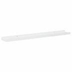 Mensole da Parete 2 pz Bianco Lucido 80x9x3 cm