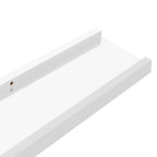 Mensole da Parete 2 pz Bianco Lucido 80x9x3 cm