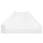Mensole da Parete 2 pz Bianco Lucido 100x9x3 cm