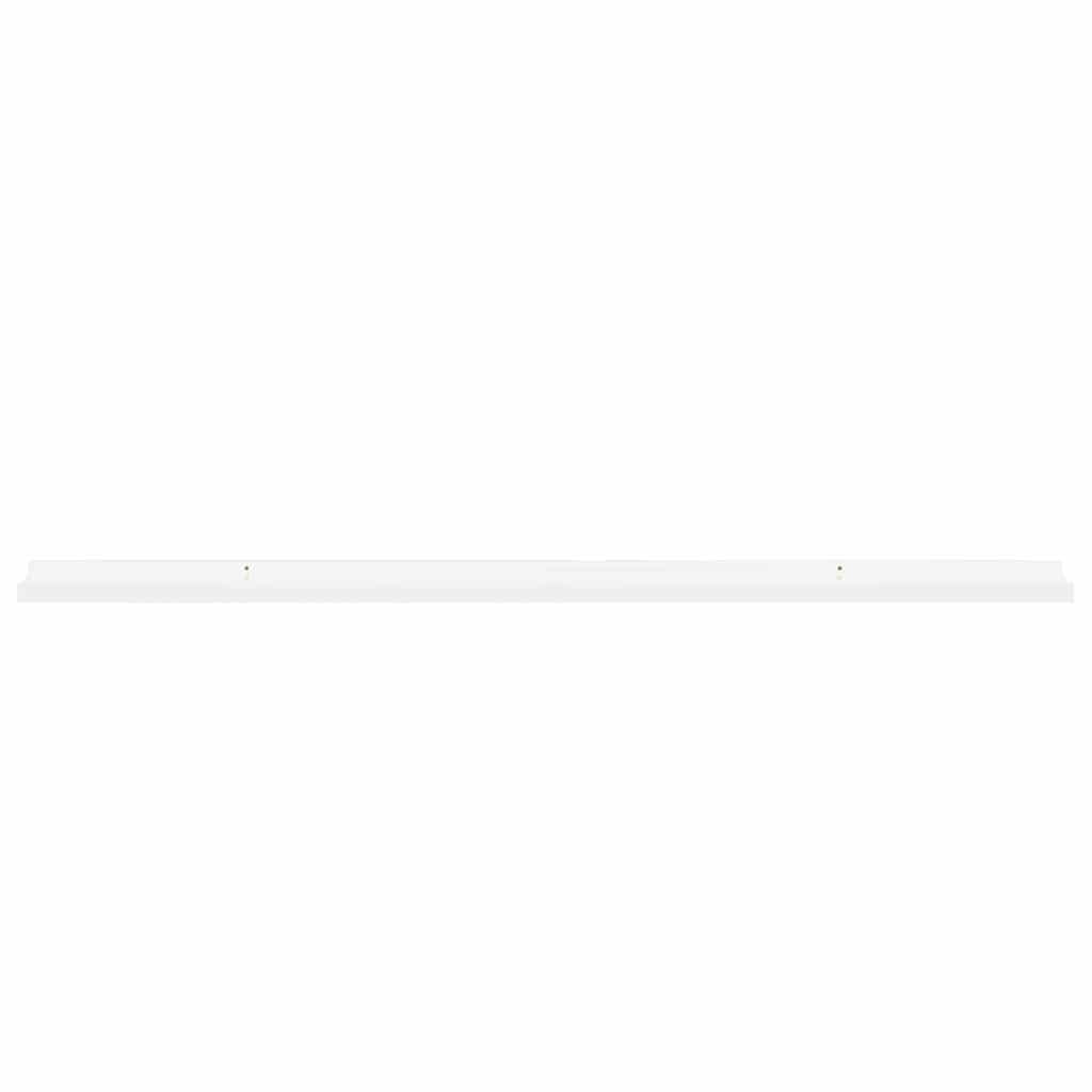 Mensole da Parete 2 pz Bianco Lucido 115x9x3 cm