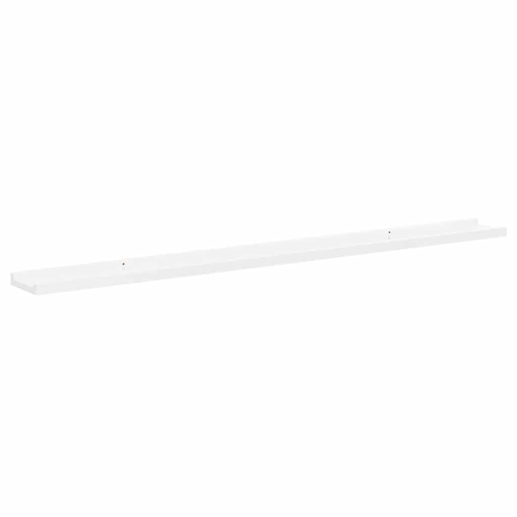Mensole da Parete 2 pz Bianco Lucido 115x9x3 cm