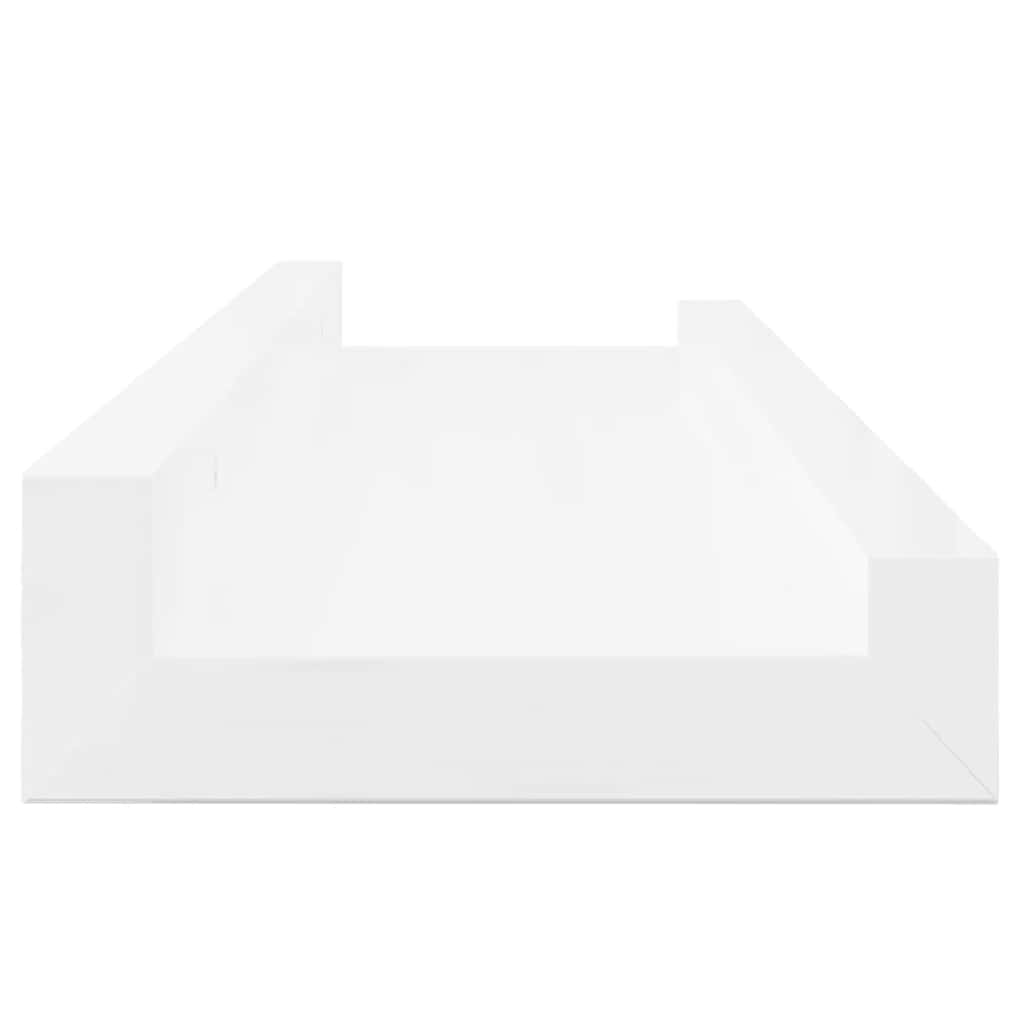 Mensole da Parete 4 pz Bianco Lucido 40x9x3 cm