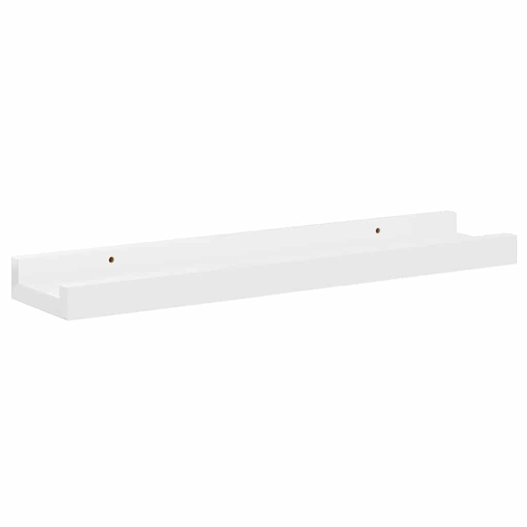 Mensole da Parete 4 pz Bianco Lucido 40x9x3 cm