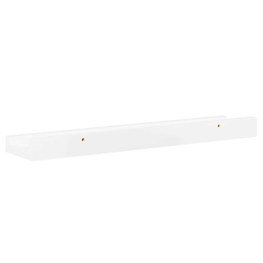 Mensole da Parete 4 pz Bianco Lucido 40x9x3 cm
