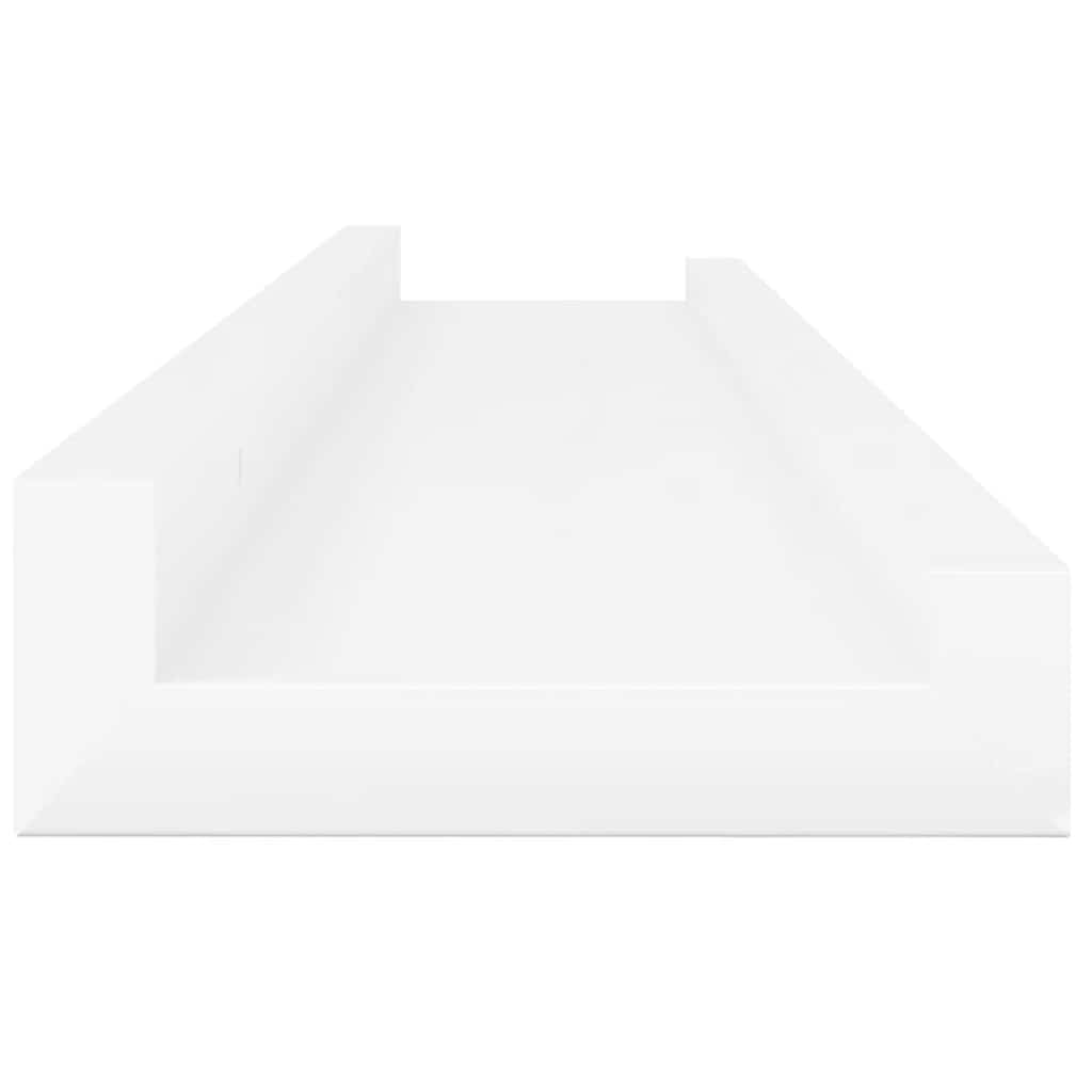 Mensole da Parete 4 pz Bianco Lucido 60x9x3 cm