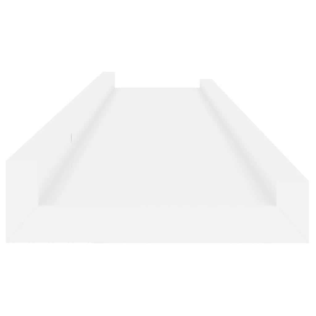 Mensole da Parete 4 pz Bianco Lucido 80x9x3 cm