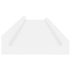 Mensole da Parete 4 pz Bianco Lucido 80x9x3 cm