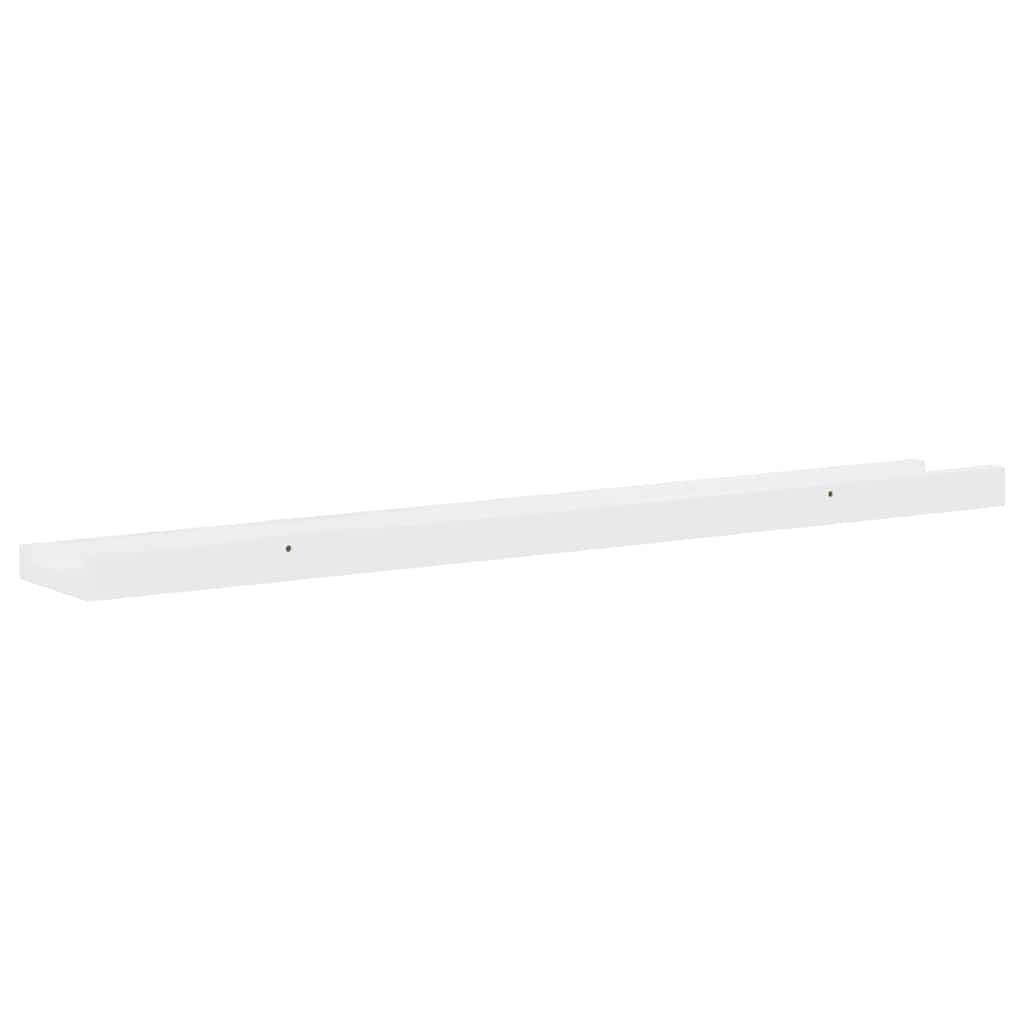 Mensole da Parete 4 pz Bianco Lucido 80x9x3 cm