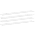 Mensole da Parete 4 pz Bianco Lucido 100x9x3 cm