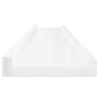 Mensole da Parete 4 pz Bianco Lucido 100x9x3 cm