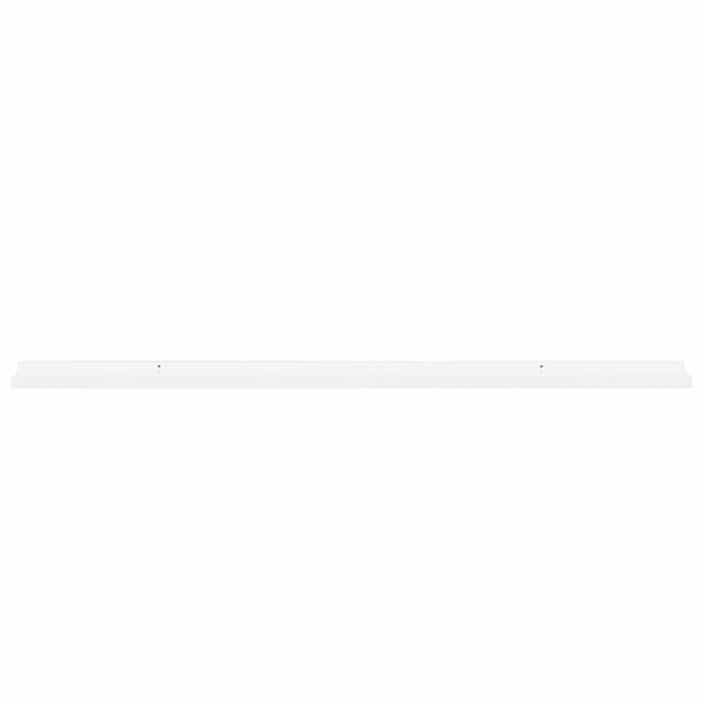 Mensole da Parete 2 pz Bianco Lucido 115x9x3 cm