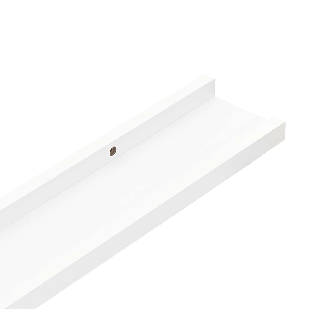 Mensole da Parete 2 pz Bianche 100x9x3 cm