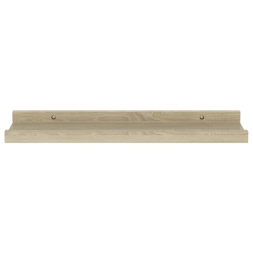 Mensole da parete 2 pz in rovere Sonoma 40x9x3 cm