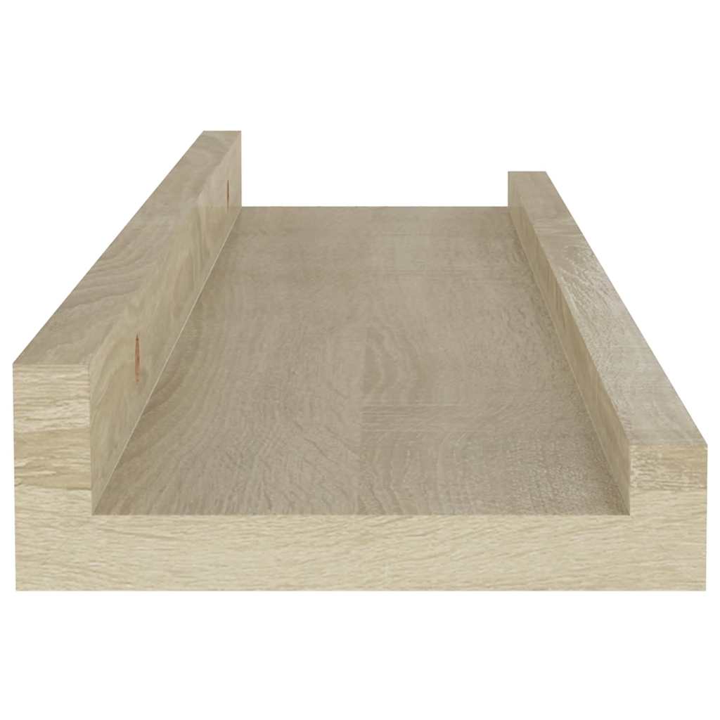 Mensole da parete 2 pz in rovere Sonoma 40x9x3 cm