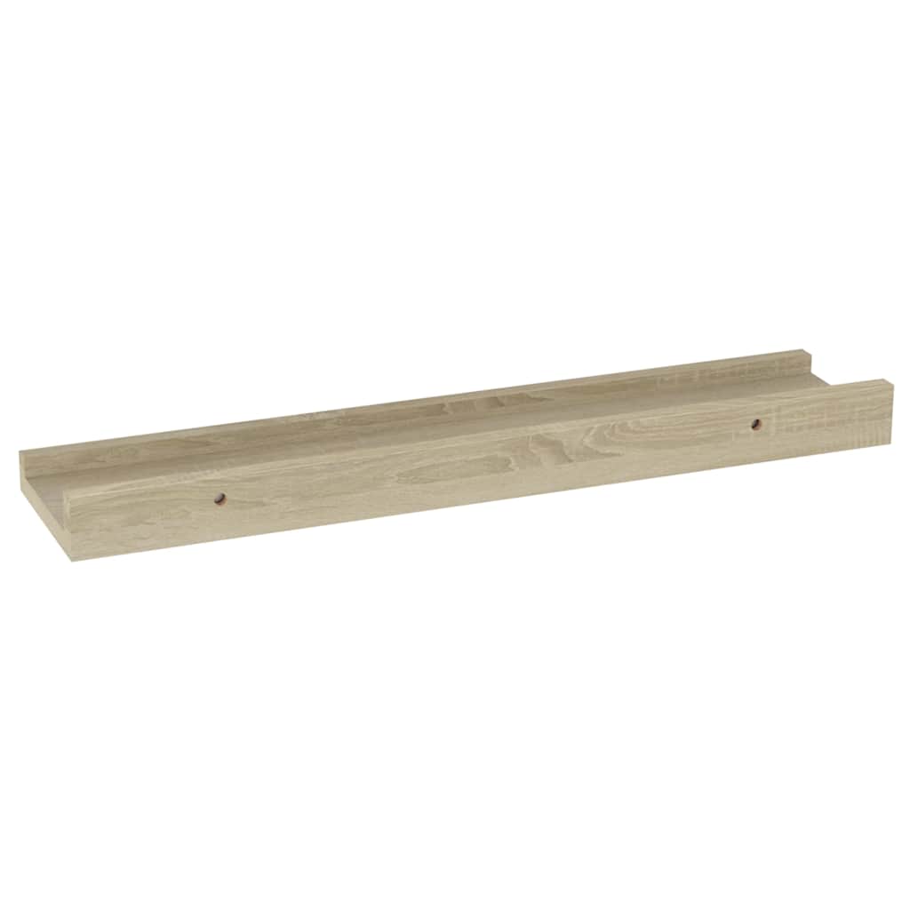 Mensole da parete 2 pz in rovere Sonoma 40x9x3 cm
