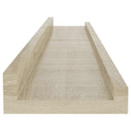 Mensole da parete 2 pz in rovere Sonoma 60x9x3 cm