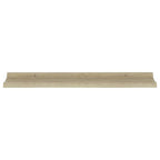 Mensole da parete 2 pz in rovere Sonoma 80x9x3 cm