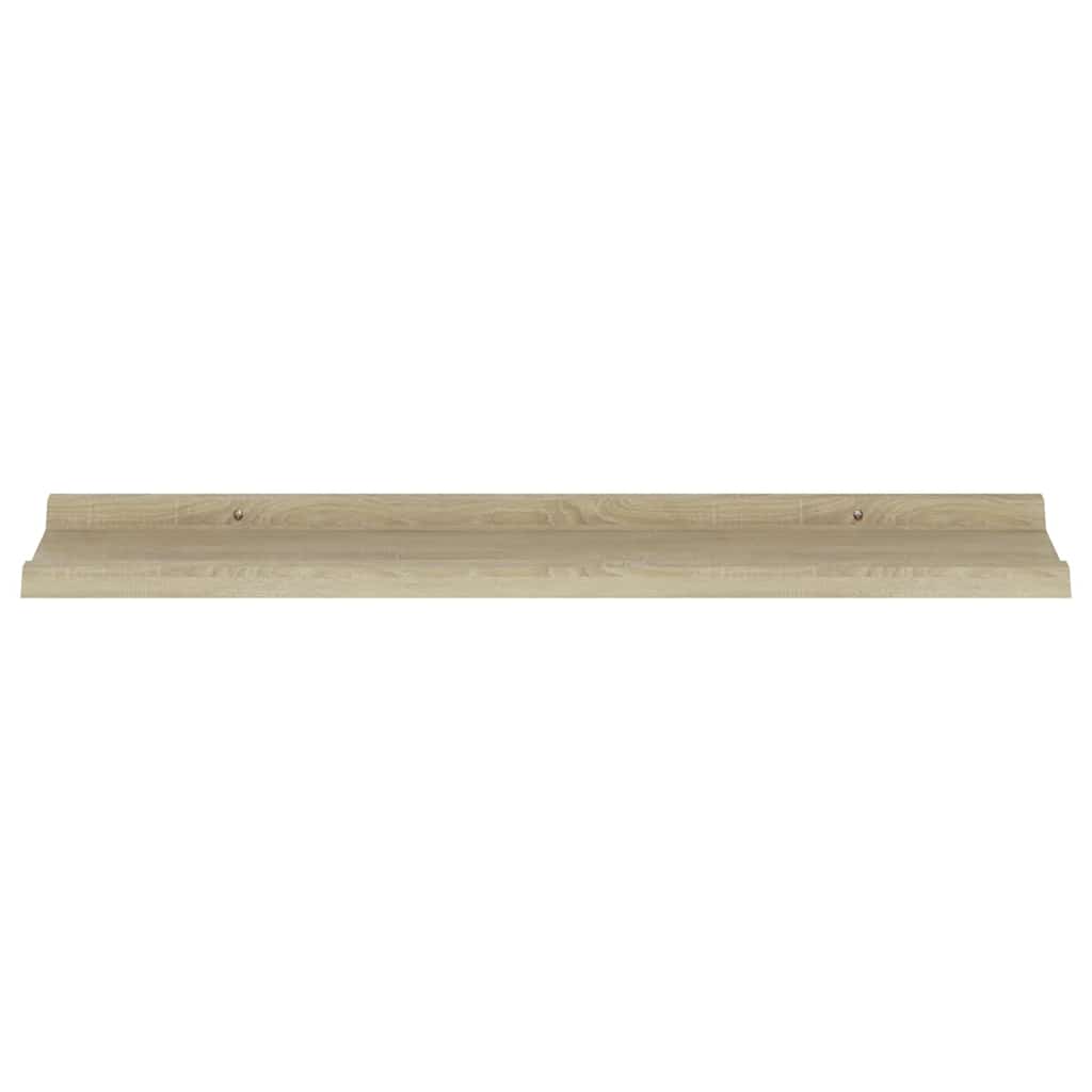 Mensole da parete 2 pz in rovere Sonoma 80x9x3 cm