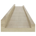 Mensole da parete 2 pz in rovere Sonoma 80x9x3 cm
