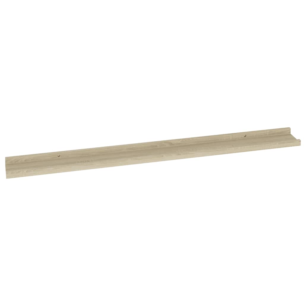 Mensole da Parete 2 pz Rovere Sonoma 100x9x3 cm