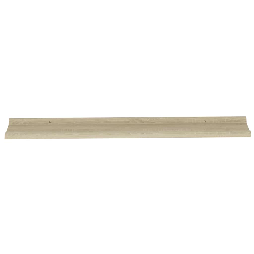 Mensole da Parete 2 pz Rovere Sonoma 100x9x3 cm